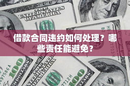 济南借款合同违约如何处理？哪些责任能避免？